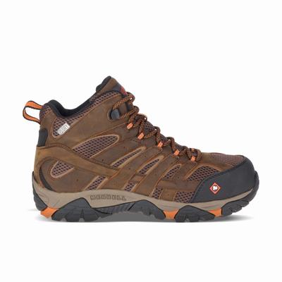 Merrell Moab Vertex Mid Waterproof Comp Toe Arbetsskor Herr Bruna (SE485029)